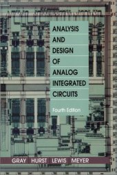 book Analysis and Design of Analog Integrated Circuits