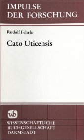 book Cato Uticensis