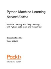 book Python Machine Learning. Machine Learning and Deep Learning with Python, scikit-learn and TensorFlow