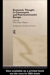 book Economic thought in communist and postcommunist Europe