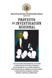 book Proyecto de investigación Regional: Estudio sobre conocimientos, actitudes y prácticas de los jueces en materia de aplicación de la ley penal contra la explotación sexual comercial de niñas, niños y adolescentes en América Central, Panamá y República Domi