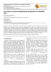 book An Inquiry into the Distributional Properties of Reliability Rate