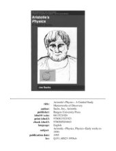 book Aristotle’s Physics: A Guided Study