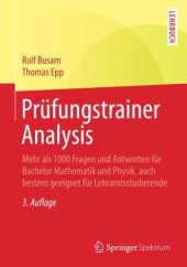 book Prüfungstrainer Analysis