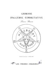 book Grimoire d’algèbre commutative