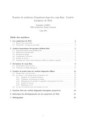 book Nombre de solutions d’´ equations dans les corps finis : l’article fondateur de Weil