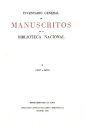 book Inventario general de los manuscritos de la Biblioteca nacional