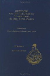 book Questions on the Metaphysics of Aristotle by John Duns Scotus