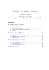 book Homotopy and homology of digraphs [lecture notes]