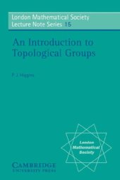 book An Introduction to Topological Groups