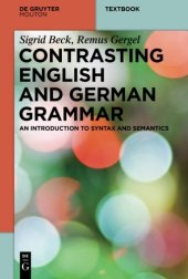 book Contrasting English and German Grammar: An Introduction to Syntax and Semantics