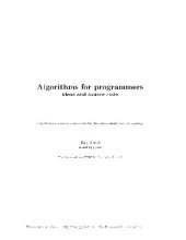 book Algorithms for programmers. Ideas and source code