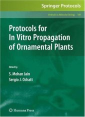 book Protocols for in vitro propagation of ornamental plants