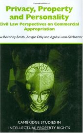 book Privacy, property and personality: civil law perspectives on commercial appropriation