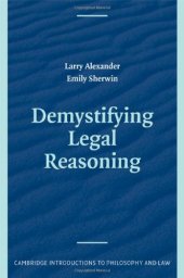 book Demystifying Legal Reasoning