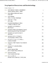 book Encyclopedia of Nanoscience and Nanotechnology