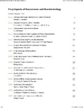 book Encyclopedia of Nanoscience and Nanotechnology