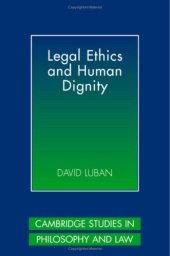 book Legal ethics and human dignity