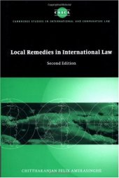 book Local remedies in international law