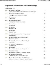 book Encyclopedia of Nanoscience and Nanotechnology