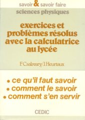 book Exercices et problèmes résolus avec la calculatrice au lycée