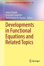 book Developments in Functional Equations and Related Topics