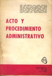 book Acto y Procedimiento Administrativo