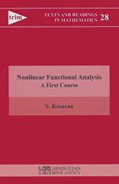 book Nonlinear Functional Analysis: A First Course