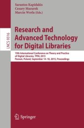 book Research and Advanced Technology for Digital Libraries: 19th International Conference on Theory and Practice of Digital Libraries, TPDL 2015, PoznaÅ, ...