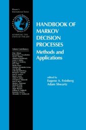 book Handbook of Markov Decision Processes: Methods and Applications