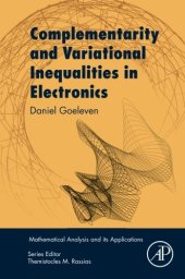 book Complementarity and Variational Inequalities in Electronics