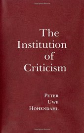 book The Institution of Criticism