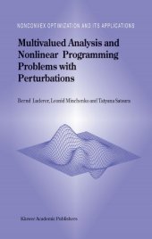 book Multivalued Analysis and Nonlinear Programming Problems with Perturbations