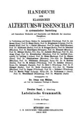 book Lateinische Grammatik. Laut- und Formenlehre, Syntax und Stilistik, mit einem Anhang über Lateinische Lexikographie