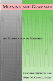 book Meaning and Grammar. An Introduction to Semantics