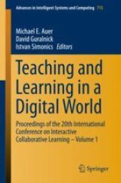 book  Teaching and Learning in a Digital World: Proceedings of the 20th International Conference on Interactive Collaborative Learning – Volume 1