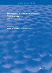 book Handbook of Thin Film Process Technology 98/2 recipes for optical materials