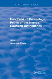 book Handbook of Percentage Points of the Inverse Gaussian Distributions