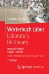 book Wörterbuch Labor / Laboratory Dictionary: Deutsch/Englisch - English/German