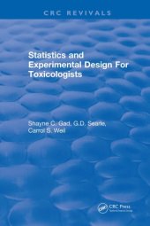 book Statistics and experimental design for toxicologists