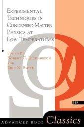 book Experimental techniques in condensed matter physics at low temperatures