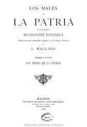 book Los males de la patria y la futura revolución española. Primera parte