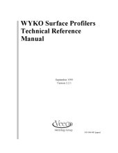 book WYKO Surface Profilers Technical Reference Manual