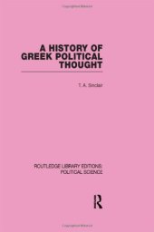 book A History of Greek Political Thought