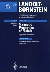 book Magnetic Properties of metals Subvolume D: Rare Earth Elements, Alloys and Compounds