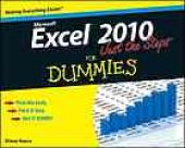 book Excel 2010 just the steps for dummies