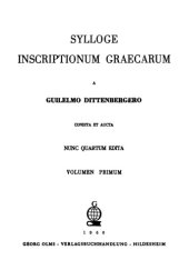 book Sylloge inscriptionum graecarum