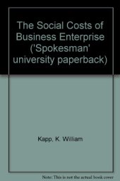 book The Social Costs of Business Enterprise