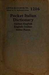 book Pocket Italian Dictionary: Italian-English, English-Italian