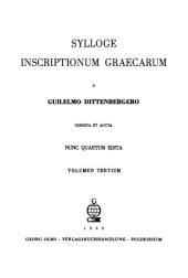 book Sylloge inscriptionum graecarum